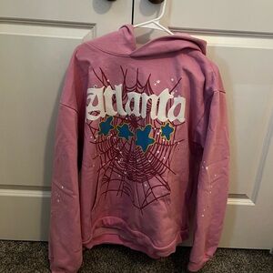 Pink Hoodie with Graphic Design